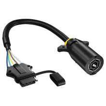 Adaptador de Luz de Reboque de 7 Pinos para 5 Pinos, Plugue Plano de 7 Vias para Reboque de 5 Vias para Engate de Reboque de Carro, Trailer, e