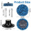 Conjunto de 63 Discos de 2 Polegadas com Troca Rápida para Retificadora e Furadeira, Malha de Nylon Revestida de Diamante, Haste de 1/4" 8