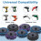 Conjunto de 63 Discos de 2 Polegadas com Troca Rápida para Retificadora e Furadeira, Malha de Nylon Revestida de Diamante, Haste de 1/4" 6