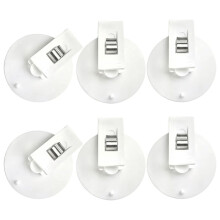 6PCS Suction Cup Windproof Shower Curtain Clips, Anti- Wall Mounts for Bathroom, Easy Install, Prevent Water Leaks