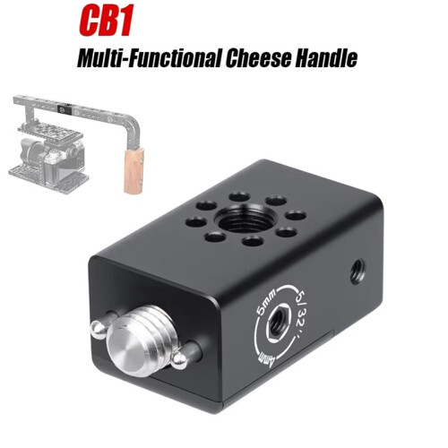 CB1 Multi-Function Cheese Handle Cheese Grip with Multiple 3/8"  Locating Holesfor DIY Video Rigs and Camera Cages 1
