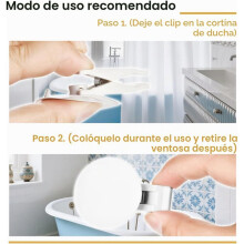 6PCS Suction Cup Windproof Shower Curtain Clips, Anti- Wall Mounts for Bathroom, Easy Install, Prevent Water Leaks