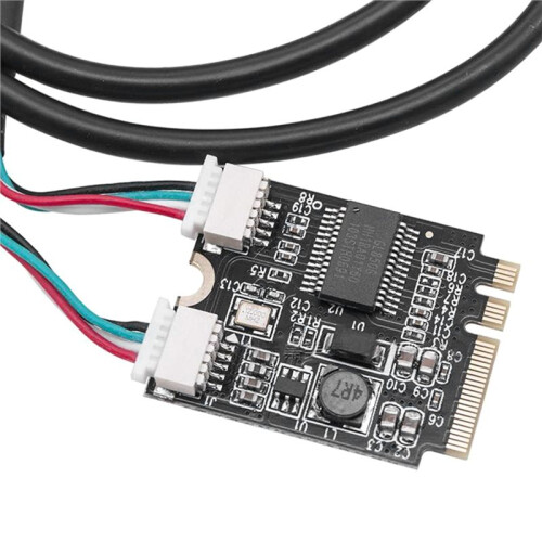 Scheda Adattatore da M.2 A+e A Doppia USB 2.0, Hub USB da 480 Mbps per Laptop e Notebook 1
