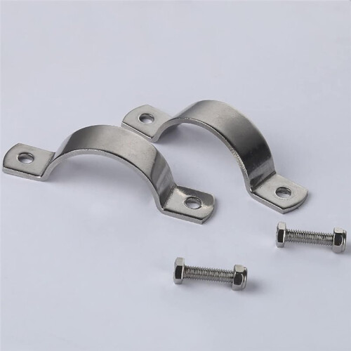Pacote com 4 Braçadeiras de Aço Inoxidável 304 para Tubos Planos de 3-1/2 Polegadas (88,9 mm) de Alta Resistência 2