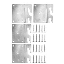4 Stuks Bedrailhaken, Universele Bedframebeugels voor Hoofd- en Voetbord, Vervangingsonderdelen Inclusief Montageschroeven