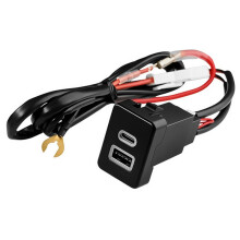 Pour Transit 2009-2016 : Port de Charge Rapide USB QC3.0 + Adaptateur de Prise de Charge PD TYPE-C pour Téléphone et Alimentation