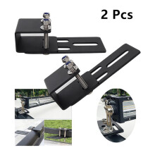 2 Pack Roof Rack Light Bar Brackets , Adjustable Car Roof Rack Bracket No-Drill Clamps