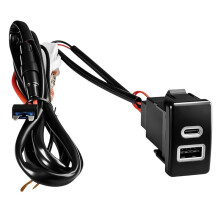 For 700P Trucks NLR Fast Charging USB QC3.0 Charger Port+PD TYPE-C Charger Socket Adapter Phone Outlet Powe Port