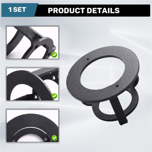 N10 and N10P Lidar Support Bottom Circular Support Metal Black Sprayed Finish 2