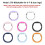 8Pcs Protective Cover for RingConn Gen2/2 Air Shockproof Anti Drop Dustproof Silicone Protective Sleeve, Anti-Scratch M 2