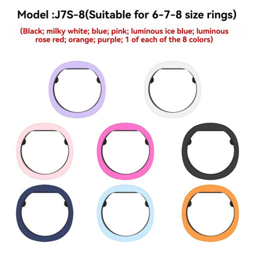 8Pcs Protective Cover for RingConn Gen2/2 Air Shockproof Anti Drop Dustproof Silicone Protective Sleeve, Anti-Scratch M 1