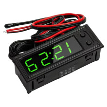 Nuovo Orologio Digitale A Tubo, Monitor di Temperatura Della Batteria per Auto, Voltmetro, Strumento di Analisi e Misurazione A 12 V CC.