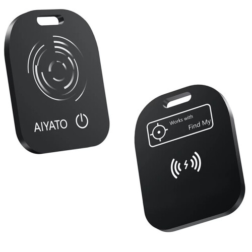 2pcs  Wallet Tracker Card for Pets Wireless Charging Works for  Find My (IOS Only) IP68 Waterproof Tracker