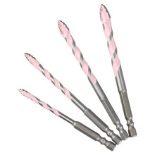 Four-Blade Serrated Drill Bit 6/8/10/12mm for Drilling Holes in Tiles, High-Hardness Marble, and Concrete Coating