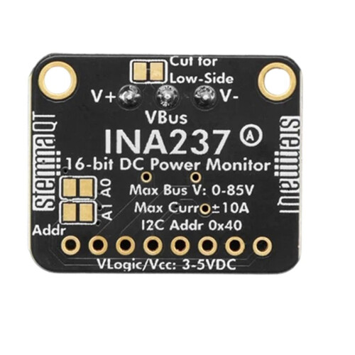 2PCS INA237 85V 10A 16Bit Current/Power Monitoring Module for STEMMA QT/Qwiic Interface Voltage Current Sensor 2
