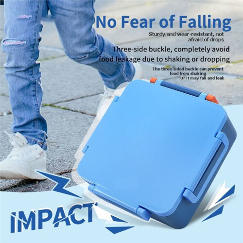 Portable, Leak-Proof, Multi-Compartment Lunch Box-Designed with A Handle, Suitable for Children with Insulated Container 2