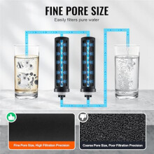 2Pcs Water Filters Replacement Activated Carbon Purification Elements, Gravity Filter System Compatible with Most Brands