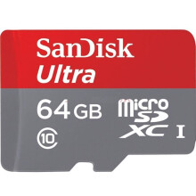 SanDisk Ultra Micro SDXC TF 64 Go Class 10 80Mo/s, UHS-I, with TF to SD adapter