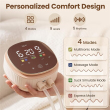 Electric Breast Pump, 2-in-1 Wearable & Bottle Cups with 4 Modes, 9 Levels, 4400mAh Battery