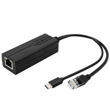 Divisor PoE 48V para 5V Micro-USB Tipo-C para Fonte de Alimentação de Injetor de Câmera PoE Gigabit 5V 3.5A