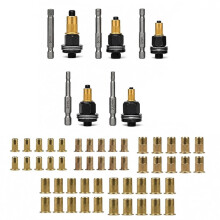 Carbon Steel Rivet Nut Tool Kit, M3 M4 M5 M6 M8 Electric Drill Operated Rivnut Insert Accessories, Rivet Nut Tool