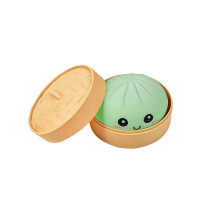 Amz Cyan Steamed Stuffed Bun Pinch Music Carry Soft Non-Stick Hand Squeeze Rebound Fun Decompression Simulation Food Toys
