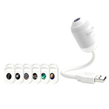 USB Star Projector Night Light, Dual Mode Lamp with 6 Lenses for Car & Bedroom