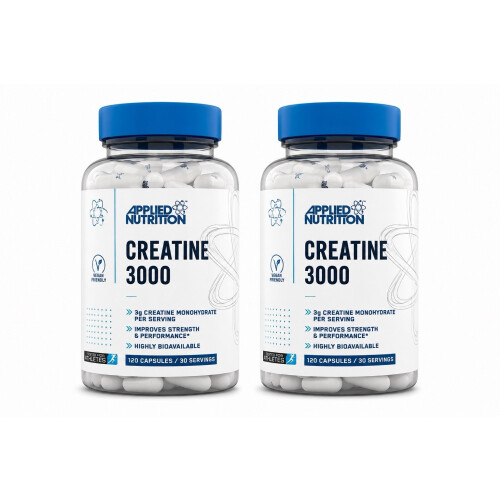 2x Applied Nutrition Creatine Monohydrate Capsule 120 Capsule 3000mg 30 Servings