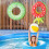 3 Pcs Pool Float Storage Holder, 17.3 Inch Wall Mount Pool Float Organizer Storage Rack with Hangers for Swimming 5
