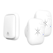 Wireless Doorbell EU Plug with 38 Chimes Long Distance 4 Volume Settings, Waterproof Cover
