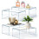 Large Acrylic Risers 4 Pack - 12.4" Clear Display Risers, 5mm Thick Acrylic Display Stands for Perfume Organizer 1