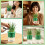 Green Onion Planter Scallion Regrower Sprouting 2 Green Onion Grower Container & 2 Plastic Cup with Handle for Window 7