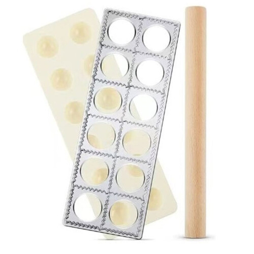 Quick Dumpling Maker 12 Holes Ravioli Press Mold Manual Italian Cooking Kitchen Tool