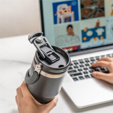 TYESO 30oz Geïsoleerde Tumbler, RVS Vacuüm Auto IJs Kop met Handgreep Deksel Rietje, Draagbare Reis Reisbeker Groen