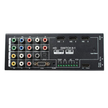 Digital Multi-Functional Converter AV YPbPr VGA 8 Port to HD 1080P Audio Video -Compatible HD  Switcher EU