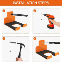 Wall-Mounted Garage Trimmer Rack, Garden Tool Hanger Organizer for Grass Trimmer, Hedge Trimmer & Weed Whacker