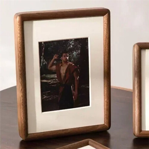 Black Walnut Solid Wood Rounded Corner Photo Frame Decorative Tabletop Display Wooden Picture Frame Artwork Holder 2