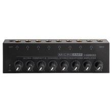 Wzmacniacz Słuchawkowy HA800 8 Kanałów Metalowy Wzmacniacz Monitorujący Słuchawki Stereo Audio Rozdzielacz Słuchawek UE