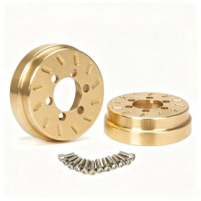 2Pcs 62g Brass Internal Wheel Weights for 1.9"/2.2" Rims, Compatible with SCX10 TRX4 TRX6 1/10 RC Crawler Upgrade
