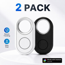 Lot de 2 Traceurs de Localisation Android, Localisateur à Longue Distance pour Google Find Hub