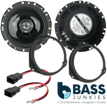 Vauxhall Corsa E 2015 - 2019 JVC 600 Watts Front Car Door Speaker Upgrade Kit