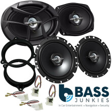 Nissan Navara D40 04-15 JVC 6.5" 1400 Watts Front & Rear Door Car Speakers Kit