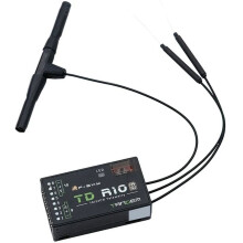 Frsky Receptor Dual de Banda 2.4GHz 900MHz Tandem TD R10 con 10 Puertos de Canal Compatible con Transmisores X20S X18 X20HD X24