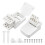 PP Plastic Toilet  Hinges Replacement Set,Practical  Hinges Hardware Replacement Kit for Bathroom Toilet Lid 1
