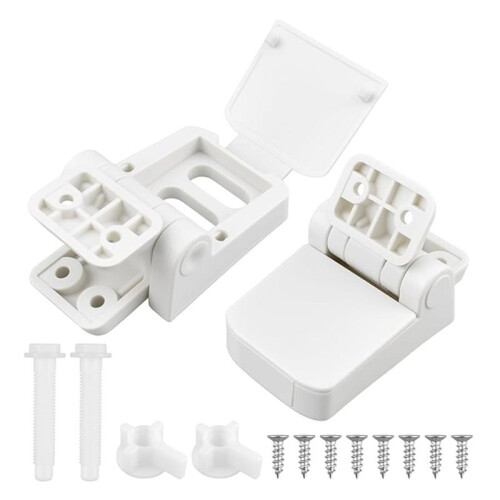 PP Plastic Toilet  Hinges Replacement Set,Practical  Hinges Hardware Replacement Kit for Bathroom Toilet Lid