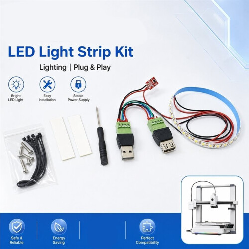 Hackman Led System Kit High-Brightness LED for Brighter Printing 3D Printer Upgraded Kit for  Sparkx I7 2