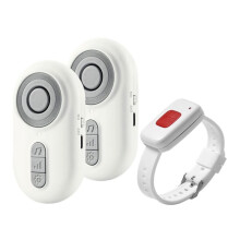 Elderly Safety Alert Monitor System with 2 Receiver + 1 Transmitter SOS Watch Vibration Caregiver Pager Call Button Home