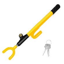 Steering Wheel Lock Heavy Duty Anti-Theft Device, Adjustable Length with 3 Keys, Universal Fit for Cars, Trucks, SUVs