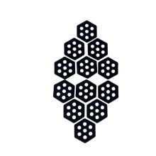12 Pieces Surfboard Traction Deck Pad, Hexagon Non-Slip Grip Pad Foot Mat for Windsurfing Board Boat