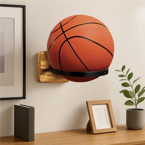 Suporte de Parede para 4 Bolas de Basquete, Futebol e Outras Modalidades. 1